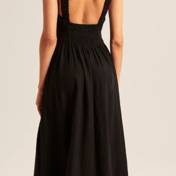 Abercrombie Scrunchie Maxi Dress - Size L New With Tags - Picture 2 of 3